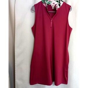 Tommy Bahama Golf Pink Sleeveless Dress Womens Size Large With Pockets